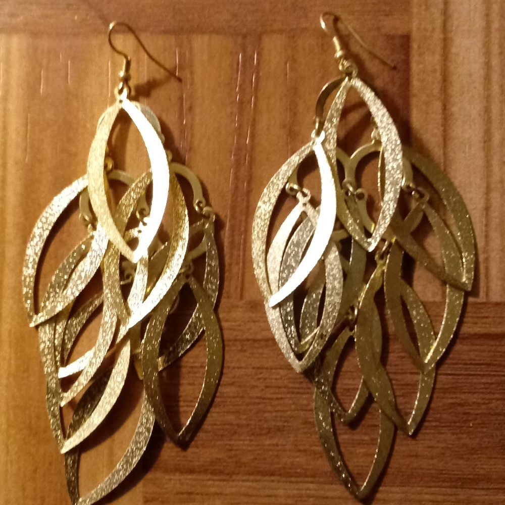 Costume Gold Chandelier Earrings